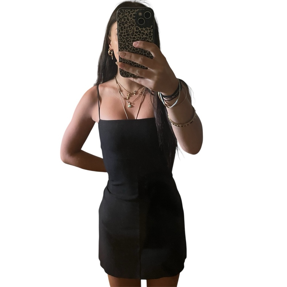 Silence + Noise Black Sheath Mini Dress